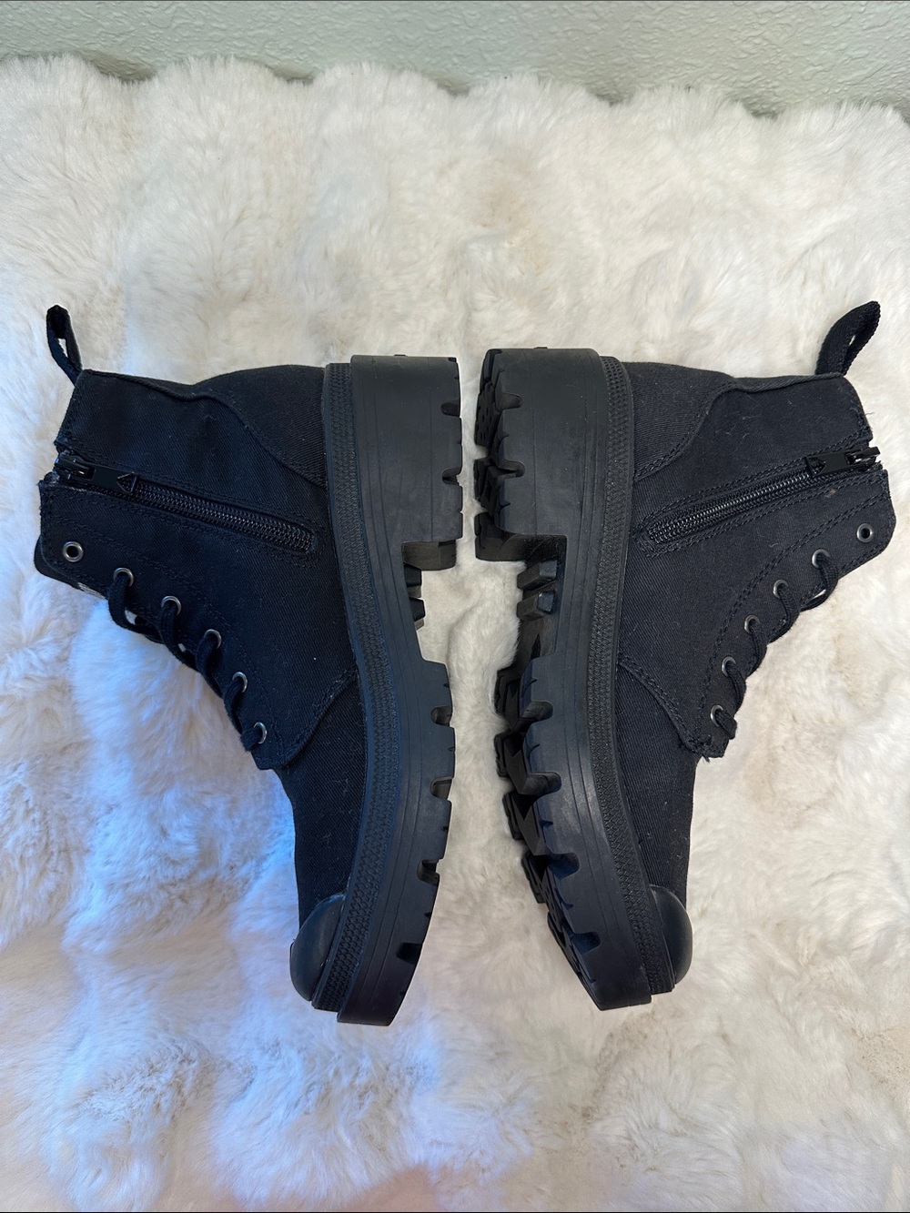 Palladium Pallabase Twill Canvas Combat Boots | NWOT - Picture 4 of 10